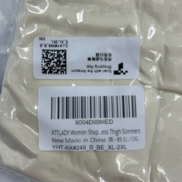 ATTLADY Tummy Control Shapewear Shorts for Women High Waisted XL/2Xl Nude -2pk - Picture 2 of 6